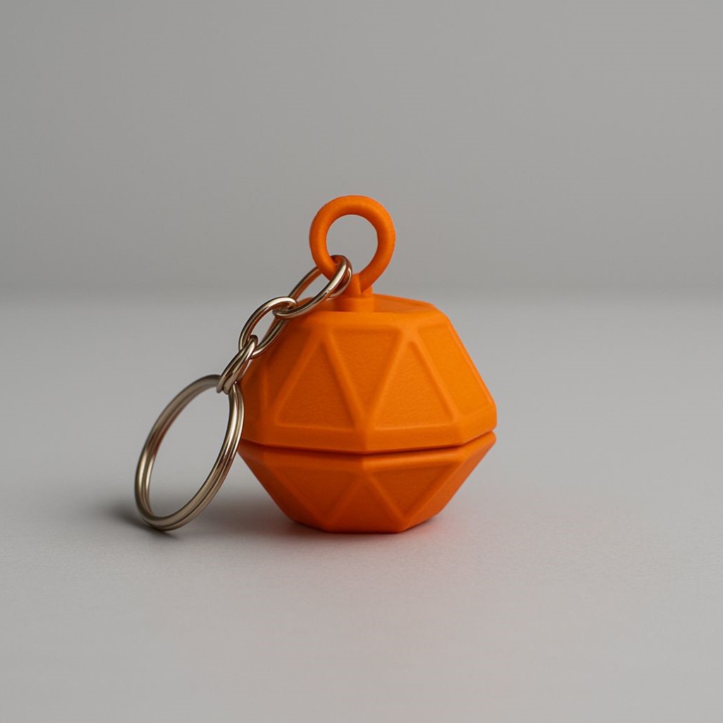 Zaman Kapsülü Anahtarlık | Turuncu