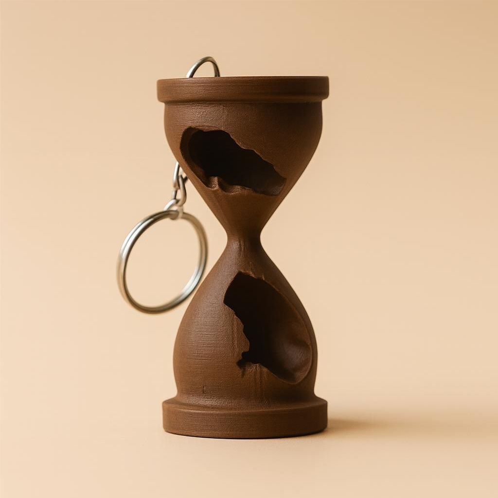 Kum Saati Anahtarlık | Kahverengi