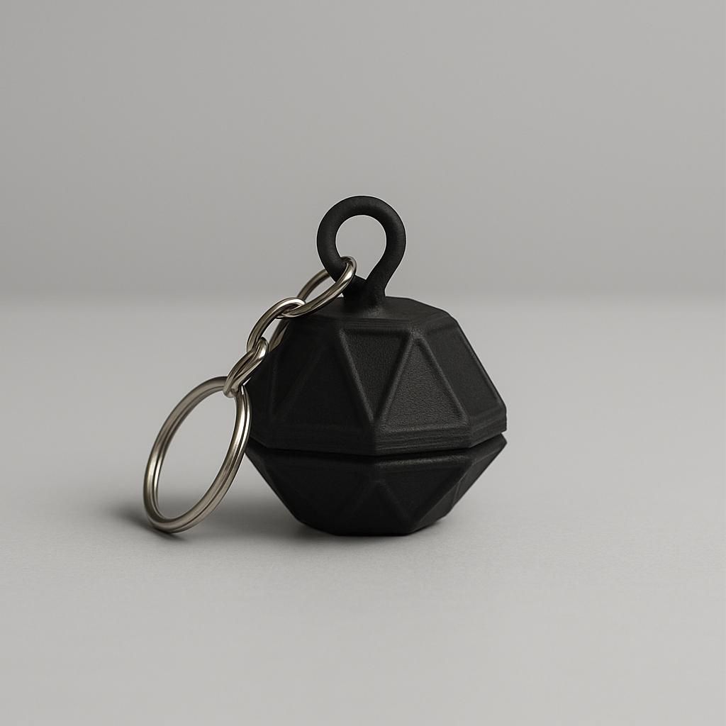 Zaman Kapsülü Anahtarlık | Siyah