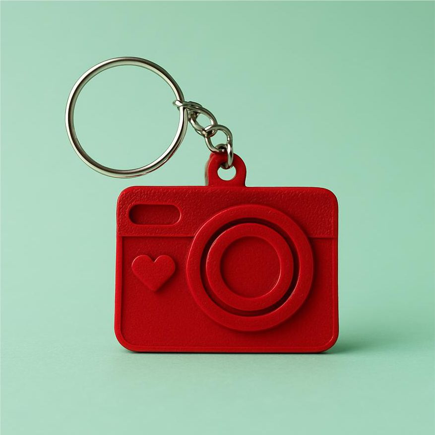 Fotoğraf Makinası Anahtarlık | Kırmızı
